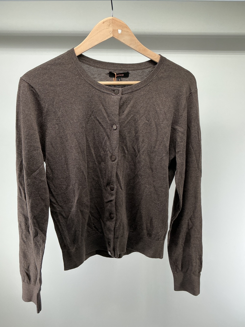 Lightweight Cotton Cashmere Crew Cardigan